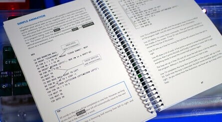 The Commodore 64 Ultimate comes with a spiral-bound manual and 'The Very' Second' USB drive, which looks like a tape and comes packed with games, programs and SID-based music