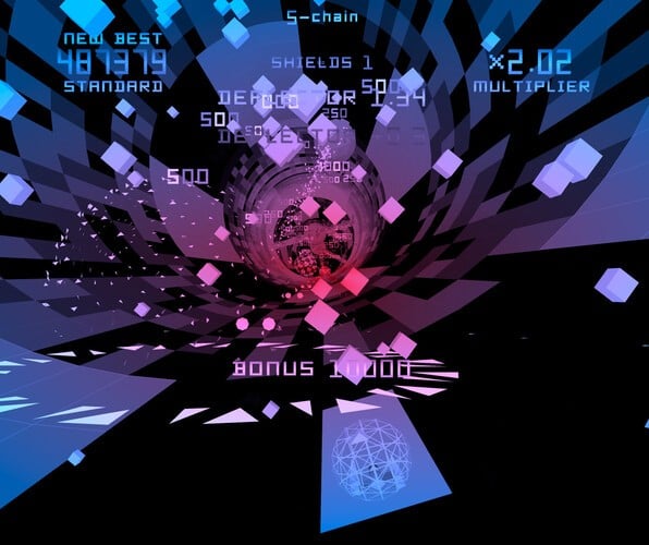 Polybius is a tunnel shooter based on the famous urban myth about a fictitious arcade cabinet used for government experiments