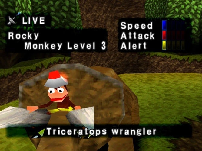 If you get close enough using the Monkey Radar, you can activate a special camera that will let you see some details about the monkey you're pursuing, including their name, attributes, and a piece of trivia. This will be different depending on which region of the game you are playing.