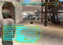 Before races, players could visit a garage to view their podracers, or stop by Watto's shop or the junkyard to buy new parts