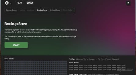 Playback also allows you to legally digitise your collection of games, as well as back up precious save data from decades ago prior to a battery swap (click to enlarge)