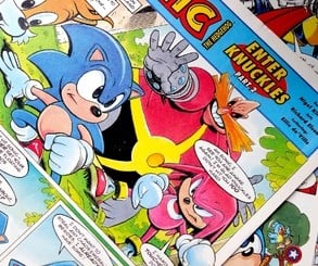 Knuckles originally debuted in the 1994 Sonic Comic Summer Special story Guardians of the Chaos Emeralds, where he was portrayed as the last protector of the Floating Island, who is awaiting the return of his people. This set the stage for the two-part story Enter Knuckles, which began in issue 33, where Knuckles would be manipulated to serve as Robotnik's muscle