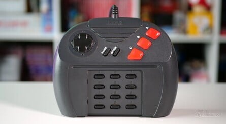 The Jaguar's controller has been a bone of contention for many years. While it clearly lacks the required number of action buttons for a console released in 1993, the numerical keypad remains unique; games shipped with (easily misplaced) overlays that showed which key did what