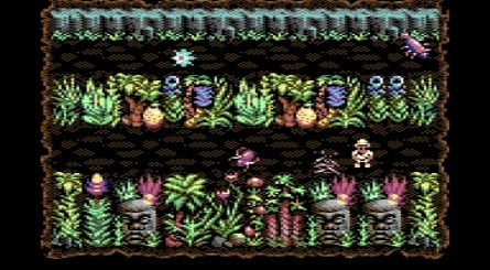 The original C64 version (left) vs the remastered version (right)