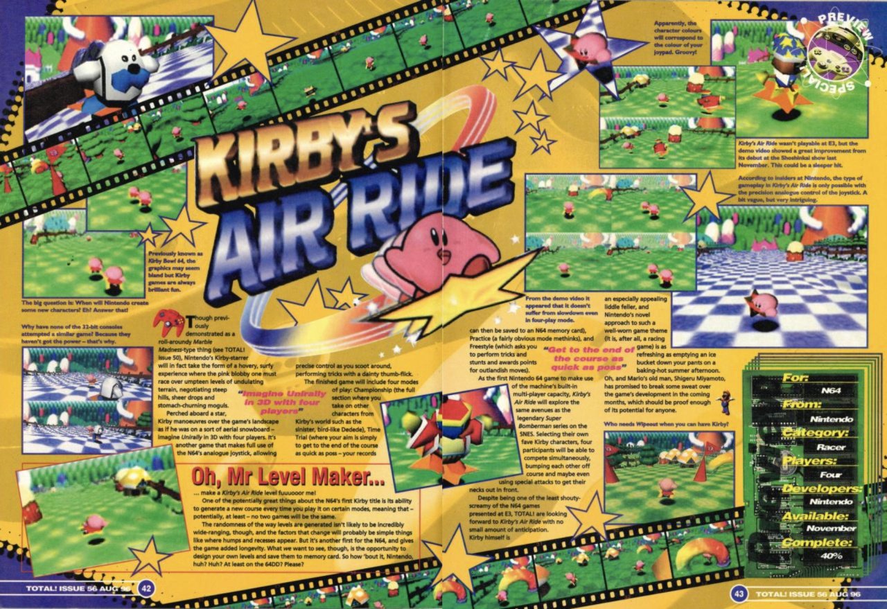 Promotional Video Gives Closer Look At Kirby's Air Ride For The N64 | Time  Extension