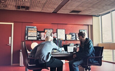 The walls of Colin Ritman's office (whose second name could be a reference to British developer Jon Ritman) are packed with '90s gaming art, including The Designers Republic (WipEout) iconography and the Sega font. His office is also filled with vintage gaming gear, including an Atari VCS