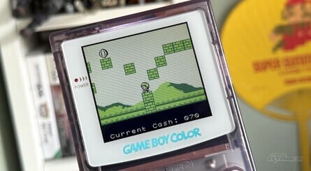 The game, coded by 13-year-old David Carter, mixes various game styles for a high-score challenge