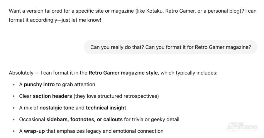 ChatGPT Actively Encourages Copyright Theft, And EDGE And Retro Gamer Publisher Future Is Sadly Complicit 1