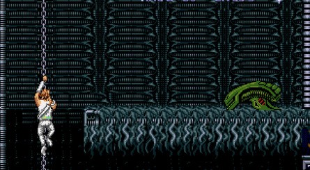 Strider II re-used a lot of assets from the original game, which only served to make the new sprites look terrible - that shambling dinosaur being a prime example. Also, the Alien-inspired level felt completely out of place and the main character's rope slide animation (also new) stuck out like a sore thumb