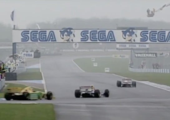 The Day Sega Took Over An F1 Race, And Ayrton Senna Lifted A Sonic Trophy