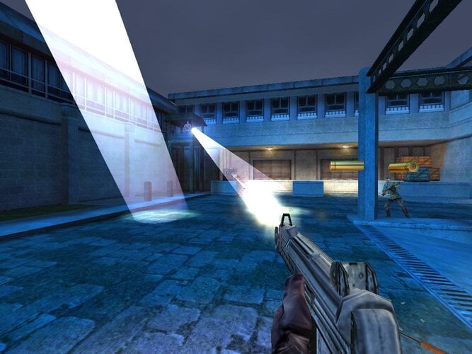 In addition to its single-player campaign, No One Lives Forever also featured a couple of different multiplayer modes, including a standard death match and a Good Vs. Evil team-based mode