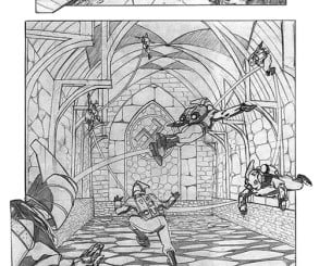 Here is some of the artwork Christiansen produced for The Rocketeer pitch, which has been available on his website for over a decade