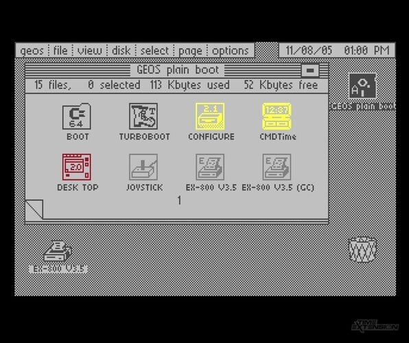 GEOS is a Window-style GUI which is included on 'The Very Second' USB drive