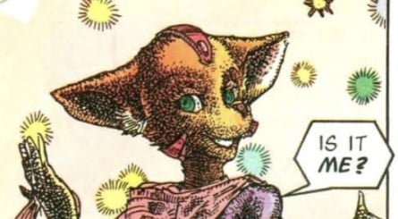 Early on in the comic, Fox McCloud rescues Fara, the daughter of a rich spaceship magnate, who ends up accompanying Fox, Falco, Slippy, and Peppy as part of the Star Fox crew on their adventure
