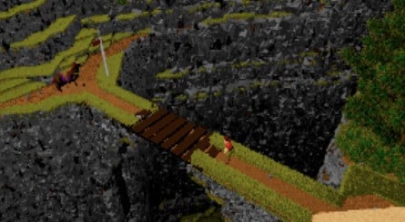Ecstatica's fixed camera may have reduced immersion and made controlling the action frustrating at times, but it lent the game an impressive sense of scale