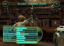 Before races, players could visit a garage to view their podracers, or stop by Watto's shop or the junkyard to buy new parts