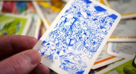 Clockwise, from top left: Goblins &amp; Faeriefolk features some lovely hand-painted art; the rear of the cards in Aliens &amp; Space Warriors; the all-important rules; check out this possibly copyright-infringing Boba Fett clone