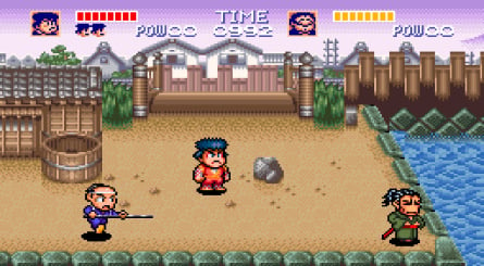 Mr. Goemon (top left), Ganbare Goemon Karakuri Dōchū (top right), The Legend of the Mystical Ninja (bottom left) and Ganbare Goemon 2: Kiteretsu Shōgun Magginesu (bottom right)