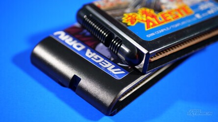Japanese cartridges (and some modern-day unlicensed games) have a notch on the side of the cart. This is because the Japanese Mega Drive has a mechanical locking mechanism inside the cartridge slot itself