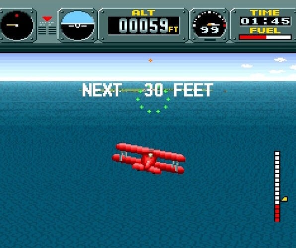 Miyamoto apparently wanted to use the FX chip, but Pilotwings was already too late into its development.