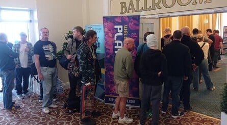 My main reason for attending Play Expo was to celebrate the launch of Paul Drury's The Arcade 1979-2000, to which I was a contributor. That's him with the legendary Eugene Jarvis (Paul is the one with the glasses, in case you didn't know)