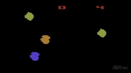 Asteroids (left) and Centipede (right) captured on the Atari 2600+
