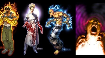 Monolith artist Eric Kohler originally designed the main character Cain to look like a fireman, with a turnout coat, due to the character starting out with fire-based abilities in the beginning of the game