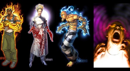 Monolith artist Eric Kohler originally designed the main character Cain to look like a fireman, with a turnout coat, due to the character starting out with fire-based abilities in the beginning of the game