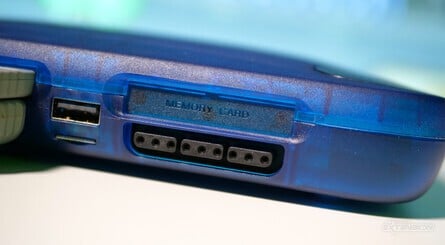 The inclusion of a PlayStation Serial Native Accessory Convertor (SNAC) module means you can use original PlayStation accessories with the SuperStation One – including Namco's GunCon, as there's also an RCA jack on the side of the unit