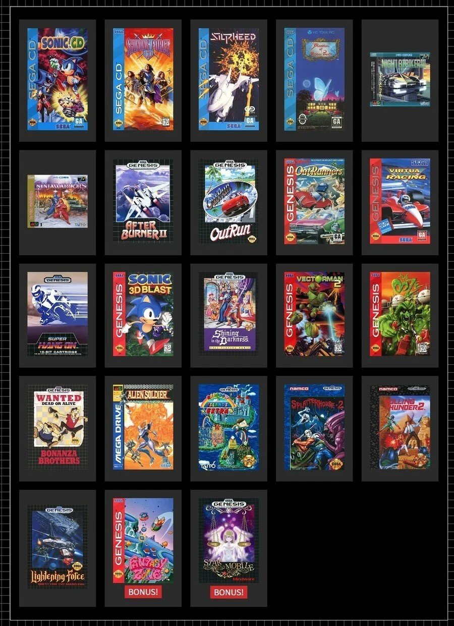 Sega Genesis Mini 2 Games