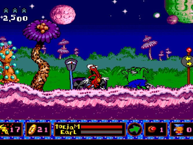 Panic on Funkotron sees ToeJam &amp; Earl travel through various areas in all manner of directions, searching for the earthling invaders that are terrorizing their friends