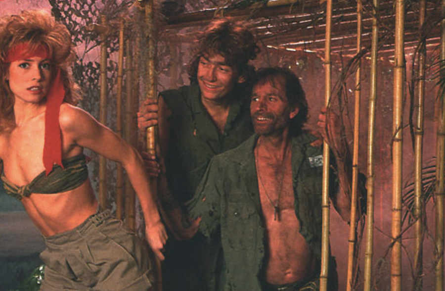 Those guys look pleased as punch with this situation, but what game are they marketing?
