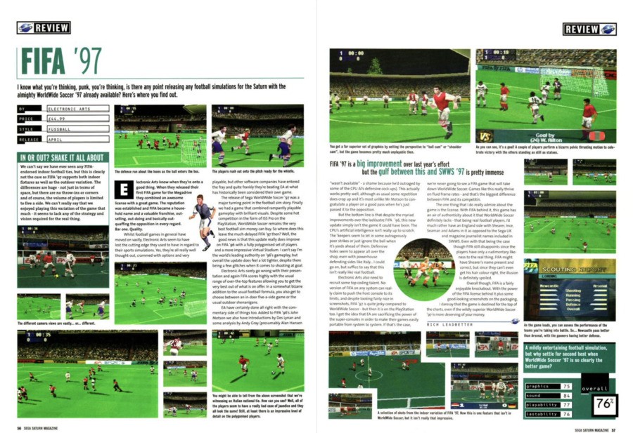 FIFA 97 Review Sega Saturn Magazine