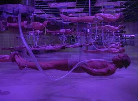 Michael Crichton's 1978 movie Coma (left) and Policenauts (right)