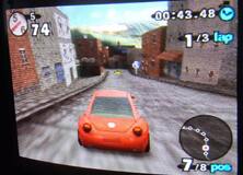The original game running on CRT