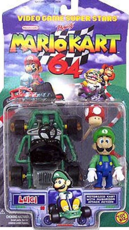 The Mario Kart 64 line featured 6 of the 8 racers, with only Toad and Peach missing from the collection