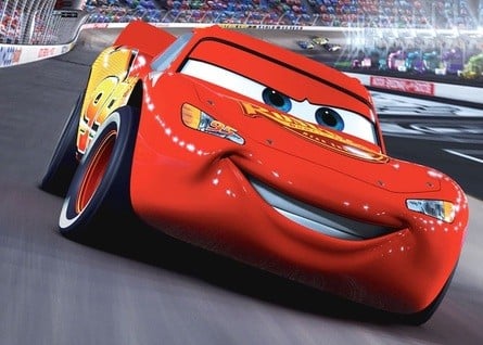 On the left we have the original Cars, with windshields for eyes; next a photoshopped version of how some older viewers may sometimes see it; and Stunt Race FX, which uses the older way to anthropomorphise cars.