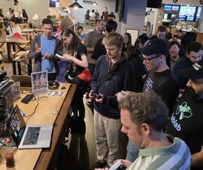 Overserved &amp; Project Neon being demoed at Beer and Pixels, in Sydney