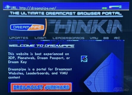 Resources such as DreamPipe allow you to make the most of your Dreamcast's online powers (left). Getting online with Daytona USA 2001 requires a special key, a process which has been replicated by modern-day fans, years after the official site closed(right)