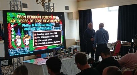 The Oliver Twins' talk was a whistle-stop tour of their careers, from the ZX Spectrum up until the present day