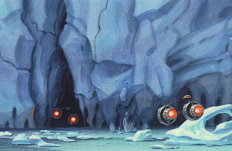 Here are several pieces of conceptual art produced for the game by the LucasArts artist Peter Chan