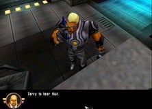 Sanity featured a top-down view, with a camera that could manipulated to rotate around the player or zoom in or out, depending on the player's preference. Here you can see the DNPC headquarters, which serves as a hub between certain missions