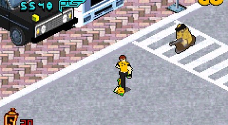 According to Gallerani, the technique used to recreate the "3D" select-a-character area was roughly same as the one used in the skate shop in Tony Hawk's Pro Skater 3 and worked by rendering out several 2D images of a 3D environment to create one long panoramic image that could be loaded and sliced together as the player selected left or right