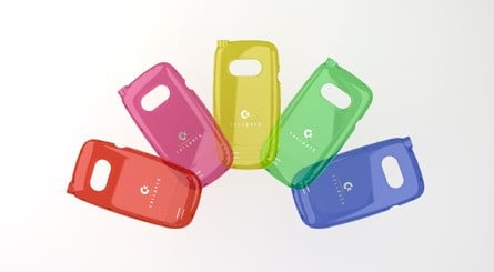 The Callback 8020's wired headphones, clip-on covers (the internal battery is replaceable) and floppy-style MicroSD card