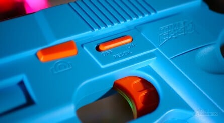 The G'AIM'E gun is a close match to the Namco GunCon and the gun which was seen on the original Time Crisis arcade unit. It's lightweight, but feels solidly-made