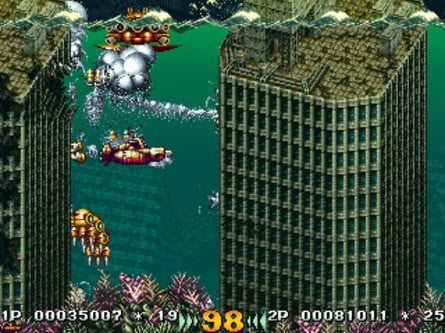 In The Hunt (left) Air Duel (middle) and Last Resort (right)'s similar sunken cityscapes