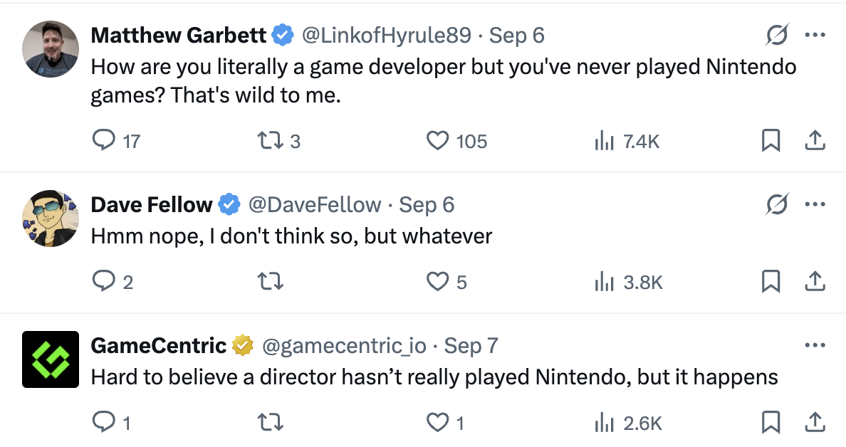 The Fact That Clair Obscur: Expedition 33 And Shinobi Developers Didn't Play Nintendo As Kids Appears To Have Upset Some People 2