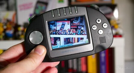 The JPEG camera isn't fantastic by 2025 standards, but the Co-Pilot software is pretty cool. The Gizmondo's battery is operating well past its intended lifespan, but can thankfully be replaced cheaply