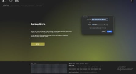 Playback also allows you to legally digitise your collection of games, as well as back up precious save data from decades ago prior to a battery swap (click to enlarge)