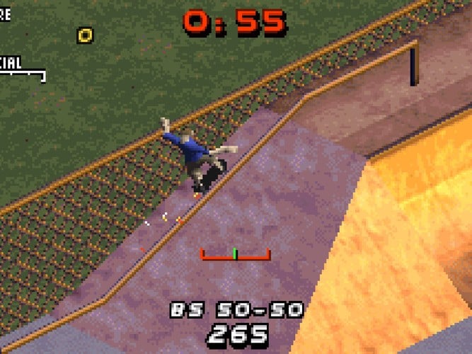 Tony Hawk's Pro Skater 2 for the Game Boy Advance features seven playable levels. This includes the Hangar, School II, Marseille, New York, and Skatestreet levels from the original PlayStation game, as well as two GBA-exclusive stages named Warehouse and Rooftops